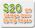 $20 off garage door spring repair